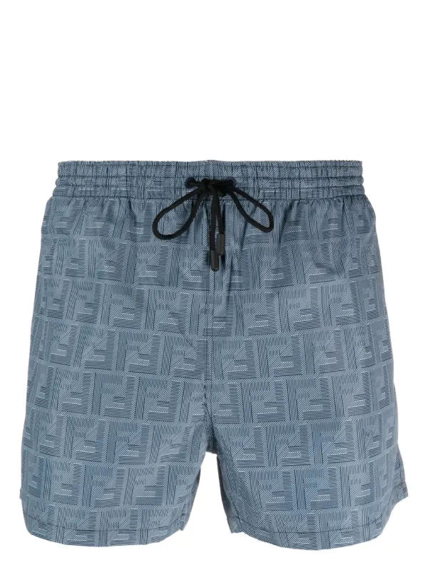 black fendi swim shorts
