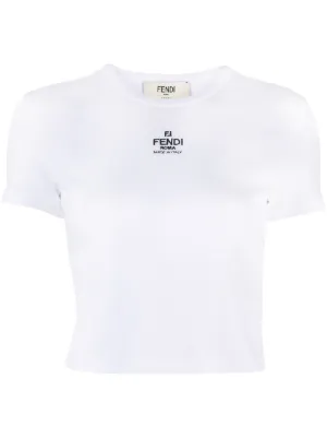 FENDI logo-embroidered Vest Top | White | FARFETCH