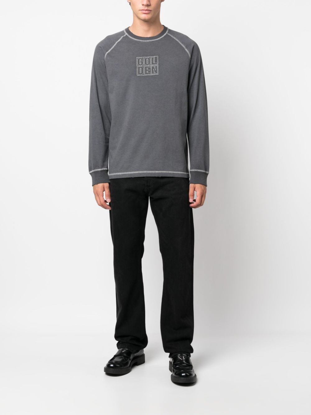 Golden Goose logo cotton sweatshirt - Grijs