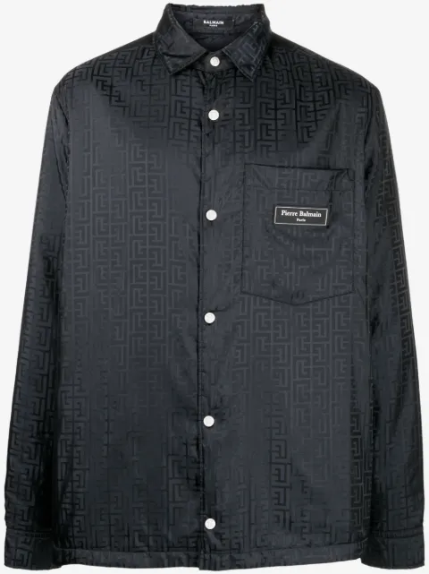 Balmain logo-detail overshirt