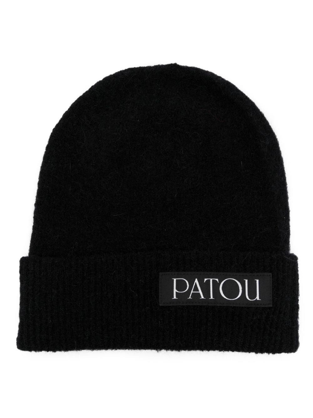 Shop Patou Logo-patch Wool Beanie In Black