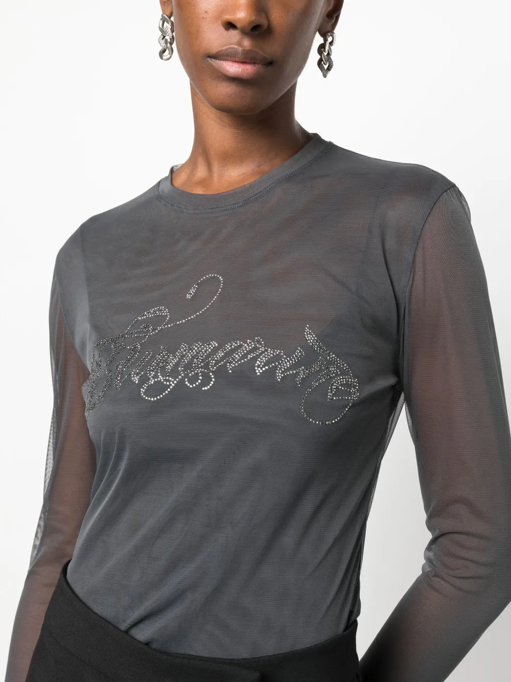 Blumarine Tulen top Grijs