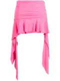 Blumarine ruched asymmetric miniskirt - Pink