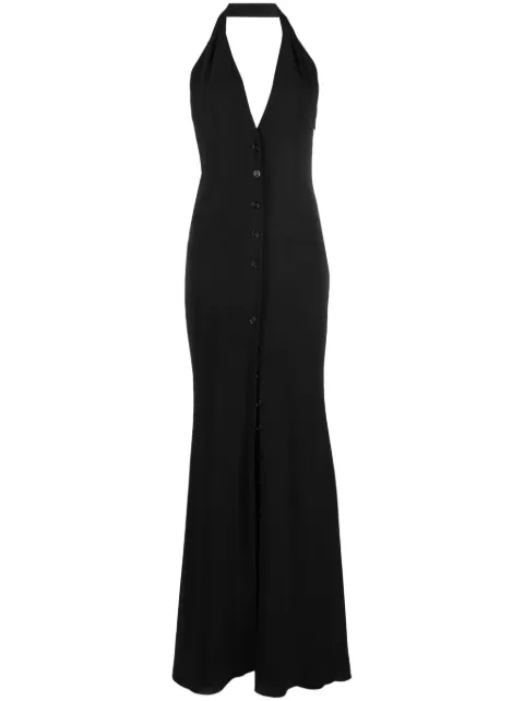 Blumarine plunging V-neck sleeveless long dress