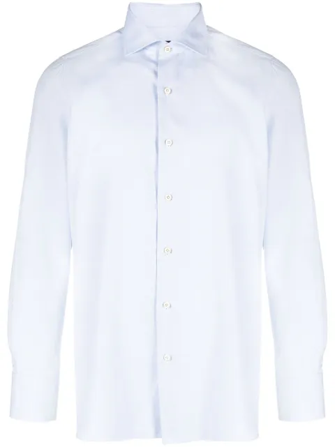 Finamore 1925 Napoli long-sleeve cotton-silk shirt