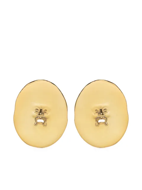 Patou large face clip-on earrings