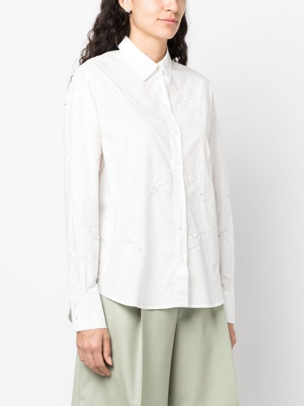 Essentiel Antwerp sequin-embellished Cotton Shirt - Farfetch