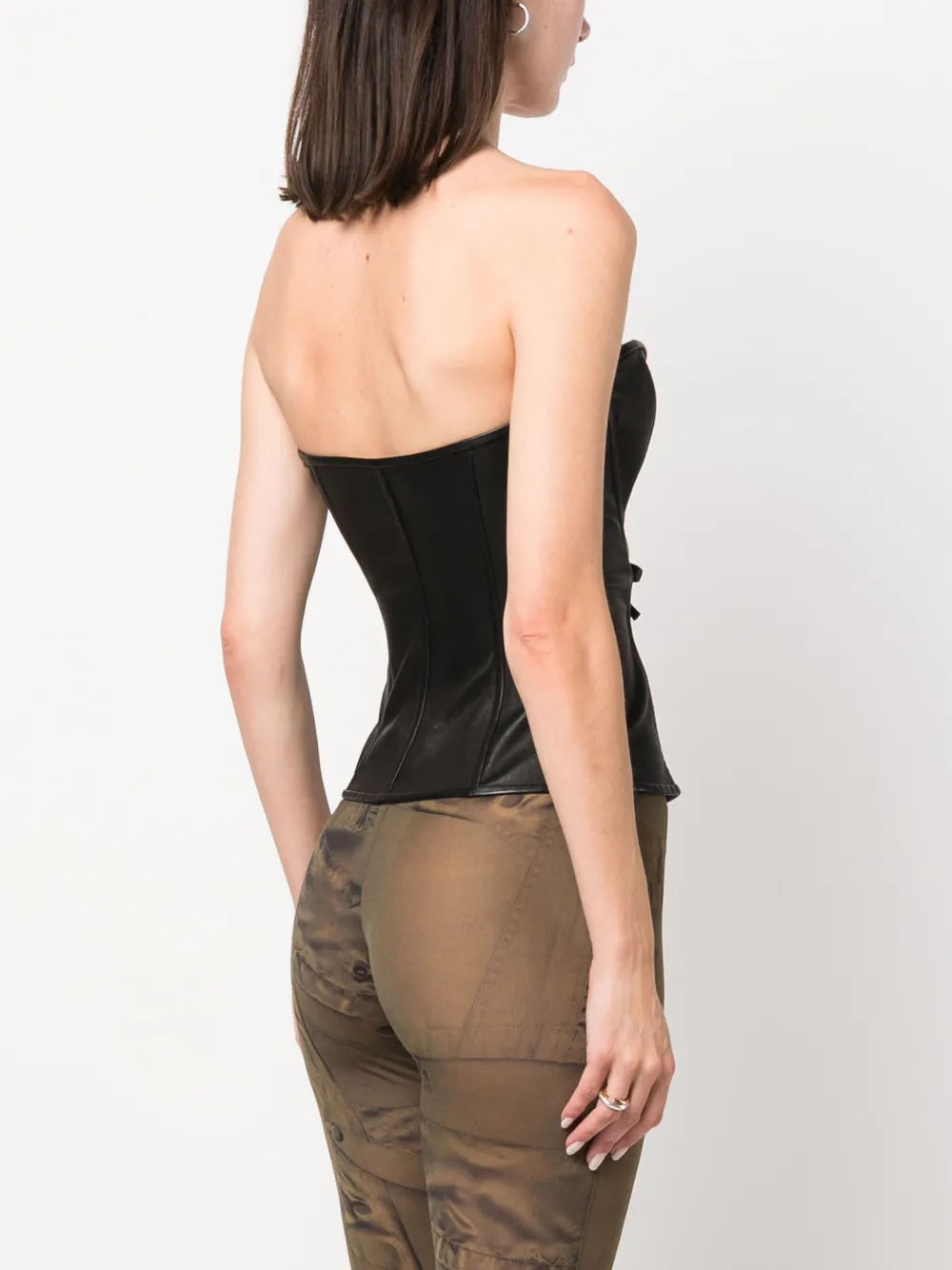 Blumarine Leren top Zwart