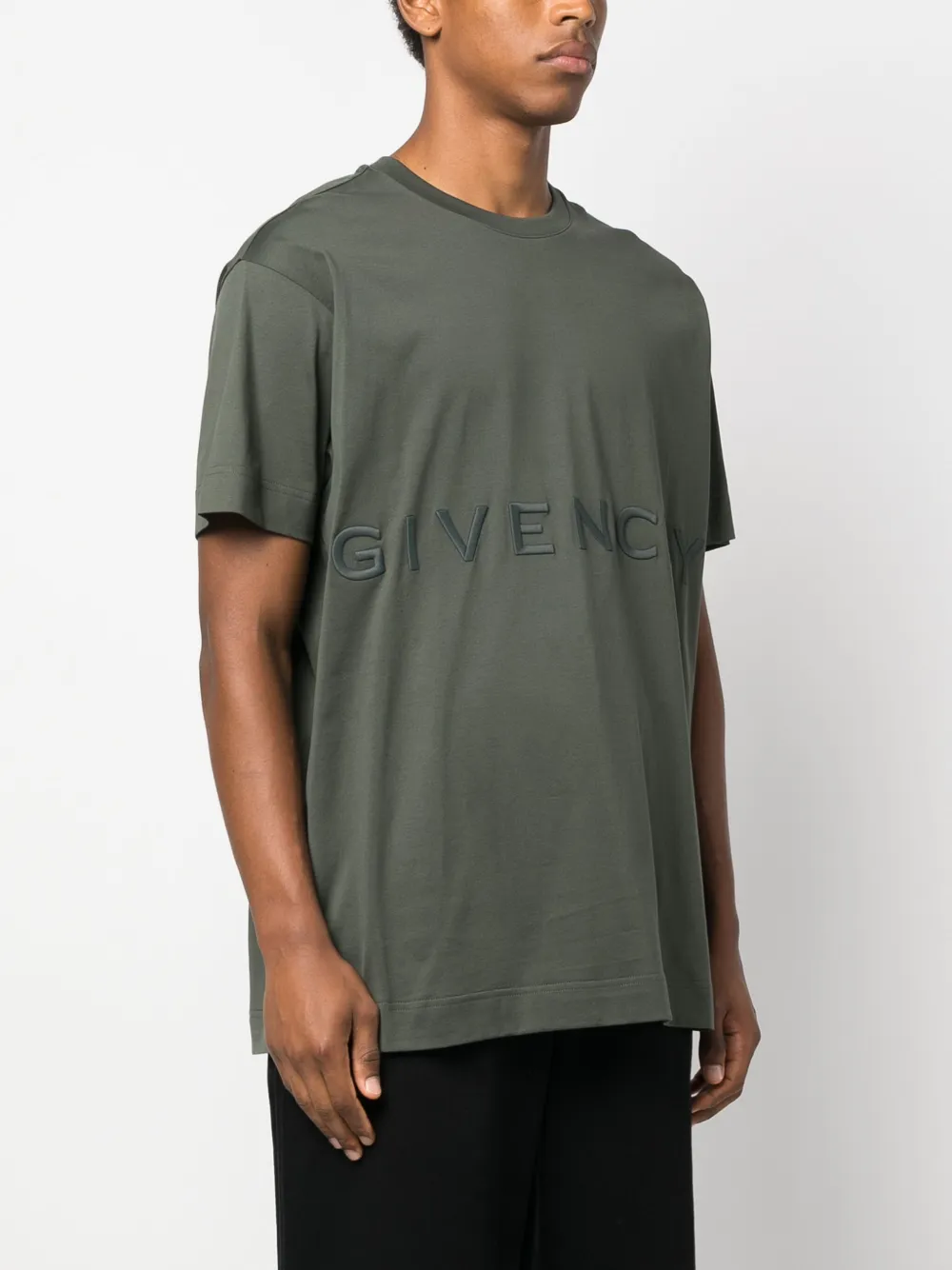 Givenchy T-shirt met geborduurd logo Groen
