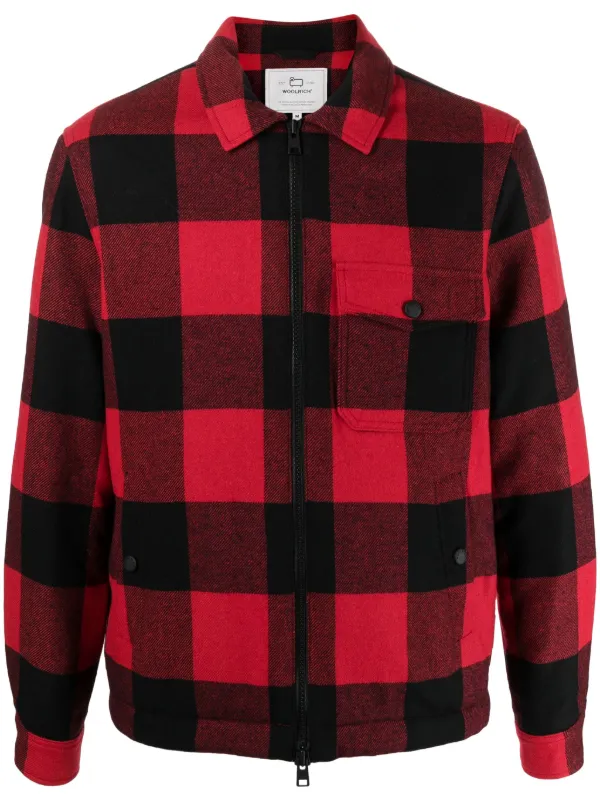 Woolrich plaid coat outlet
