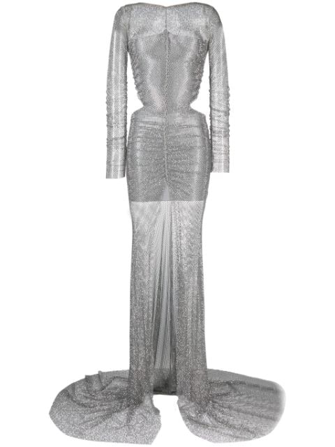 Giuseppe Di Morabito crystal-embellished floor-length dress