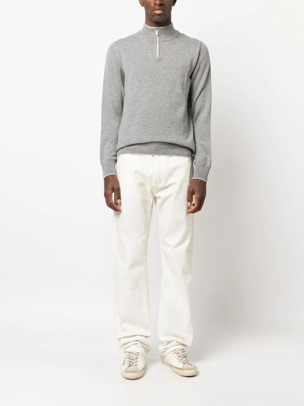 Eleventy zipped cashmere jumper - Grijs