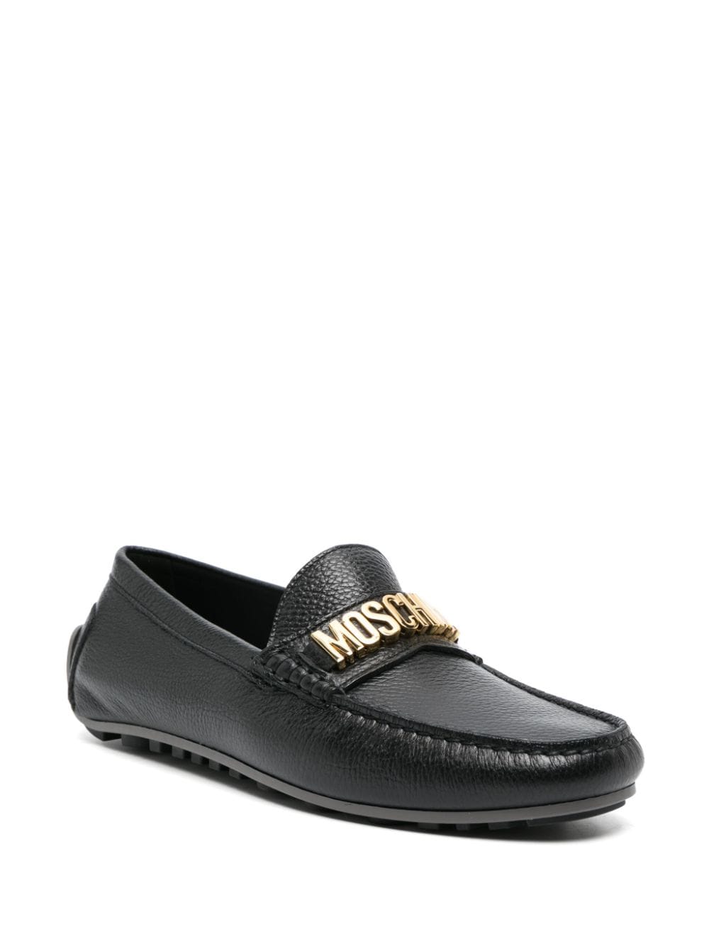 Moschino Leren loafers - Zwart