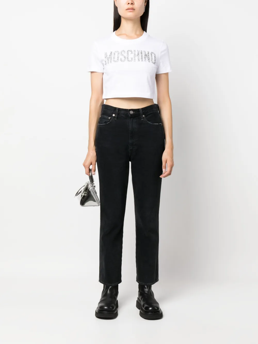 Moschino Top verfraaid met pailletten - Wit