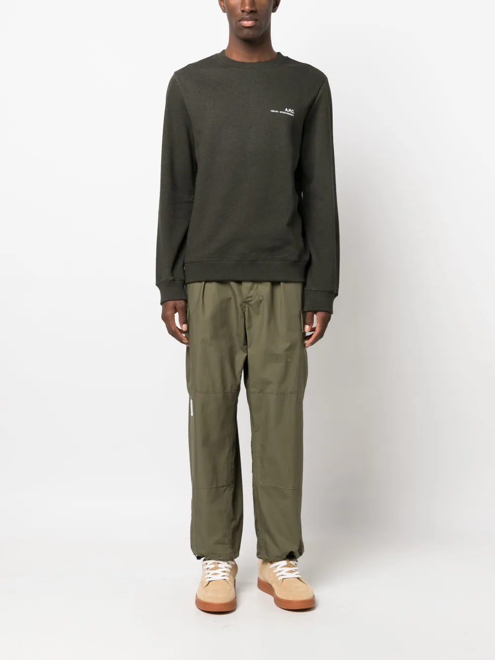 A.P.C. Heather katoenen sweater - Groen