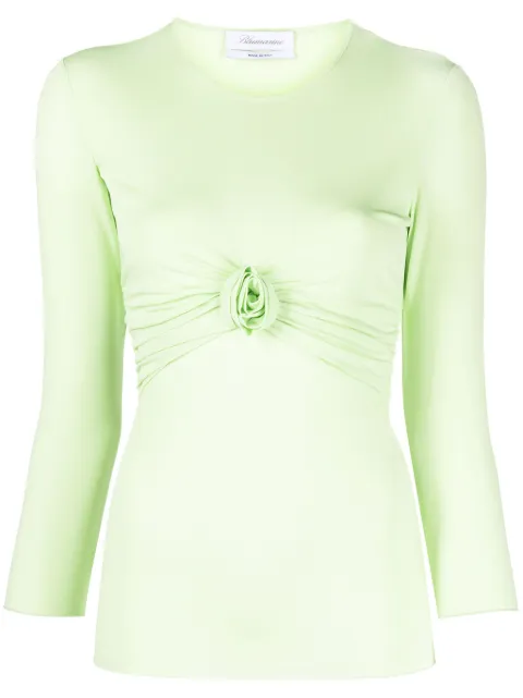 Blumarine top manga larga con estampado floral