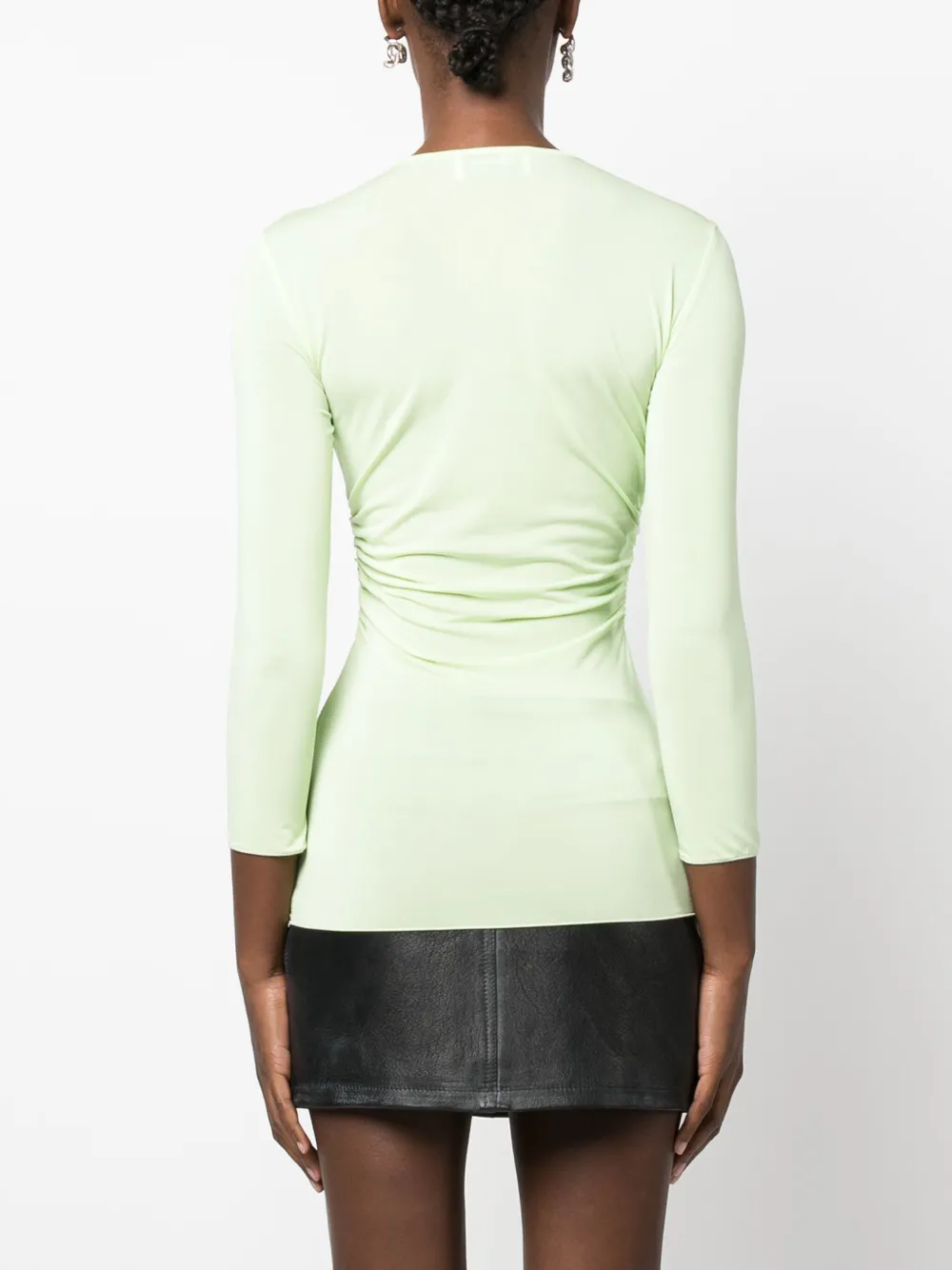 Blumarine Top met bloemenpatch Groen