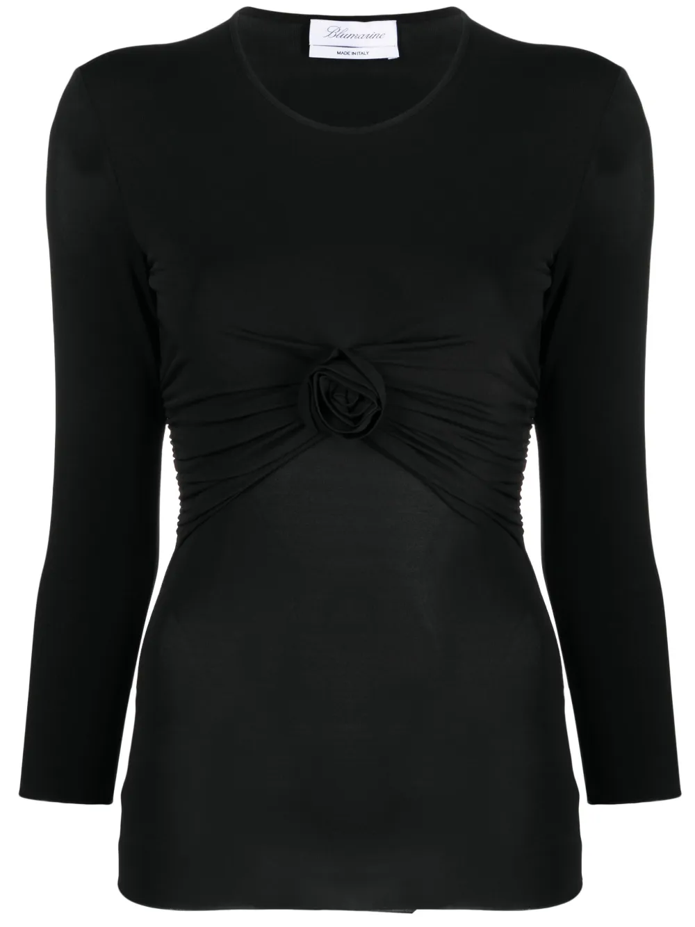 Blumarine gathering detail stretch top | Black | Image 1