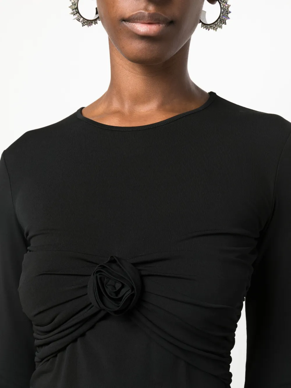 Blumarine Top met gesmockt detail Zwart