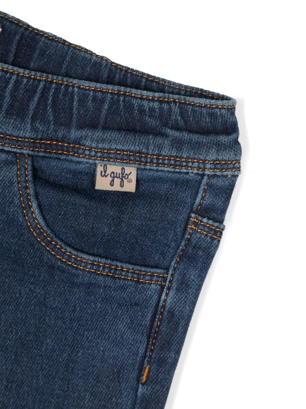 Il Gufo Jeans met elastische taille Blauw