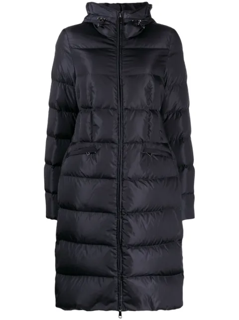 Moncler Avocette logo-patch coat 