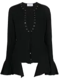 Blumarine eyelet-detail open-front blouse - Black