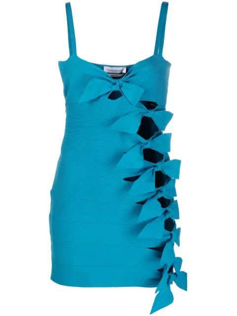 Blumarine bow-detail cut-out minidress
