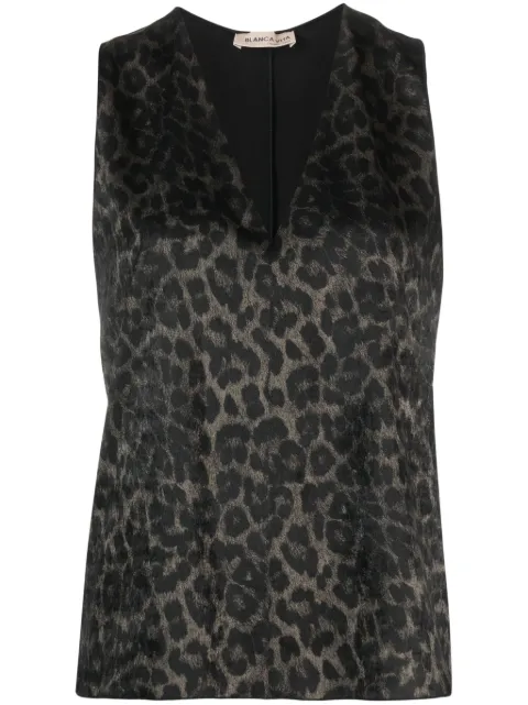 Blanca Vita Tamaya leopard-print tank top