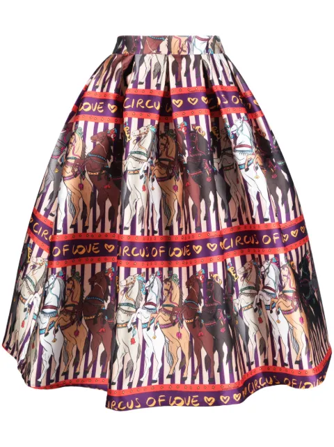 alessandro enriquez graphic-print midi skirt