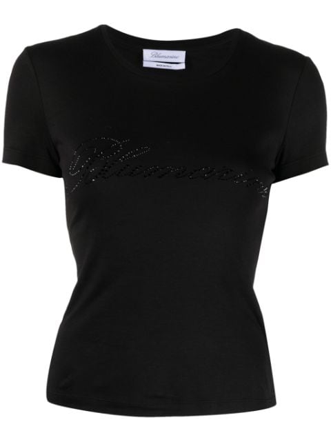 Blumarine logo-embellishment cotton T-shirt