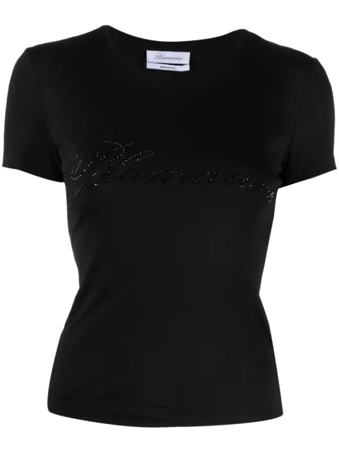 Blumarine playera con logo y detalles