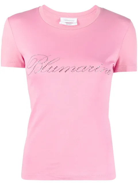 Blumarine logo-embellishment cotton T-shirt