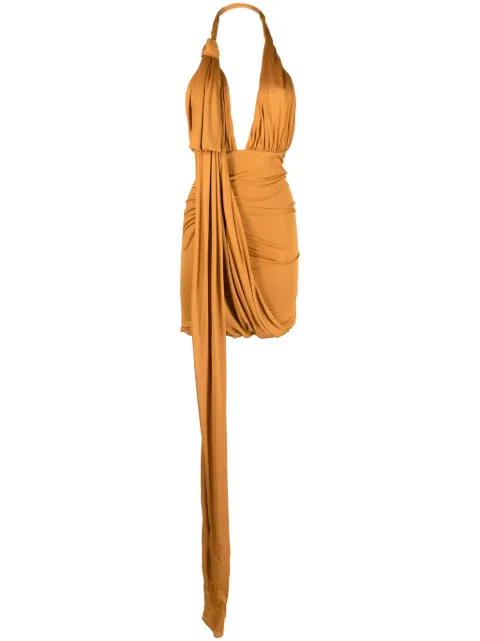 Blumarine draped V-neck minidress