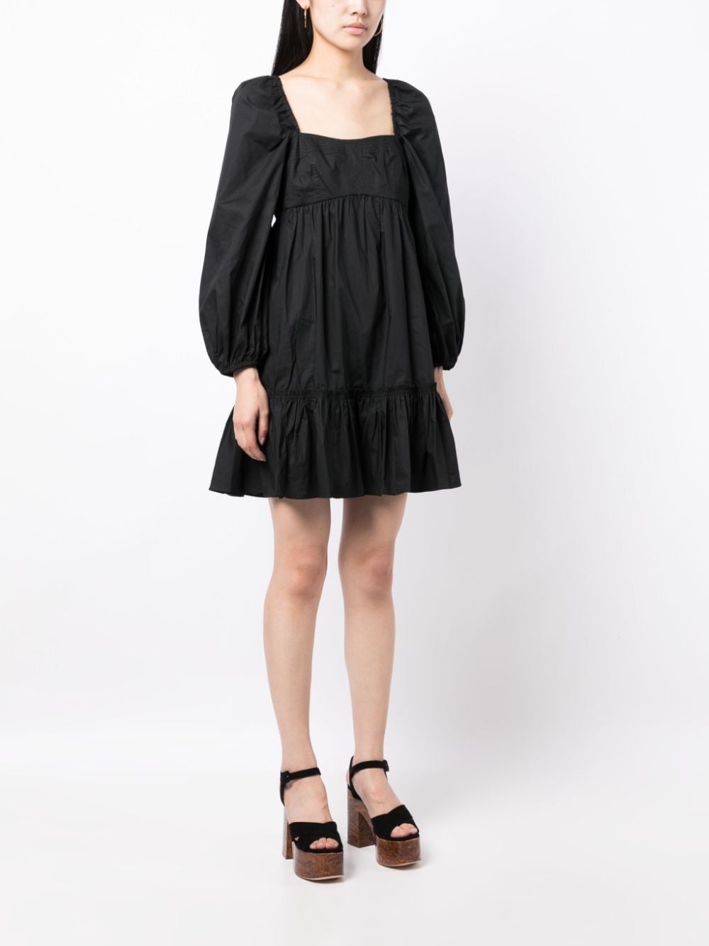 Shop Ulla Johnson Alita Fully-pleated Dress In Black