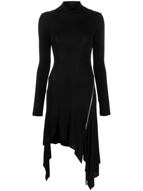 Blumarine high-neck side-zipped midi dress