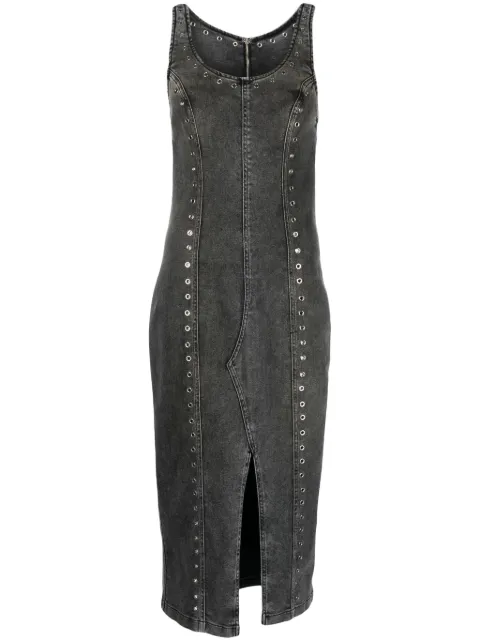 Blumarine scoop-neck denim skirt