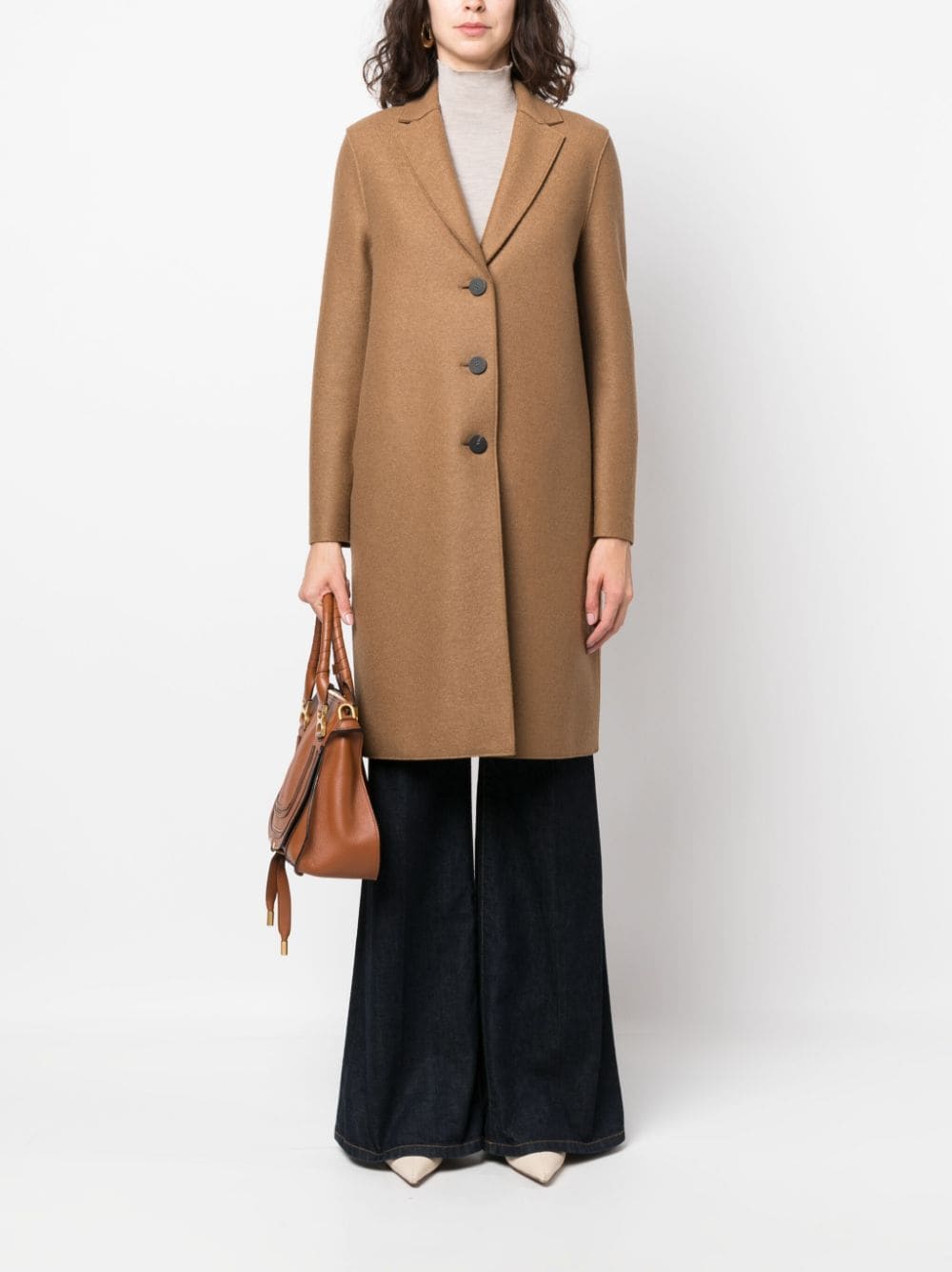 Harris Wharf London single-breasted wool trench coat - Bruin