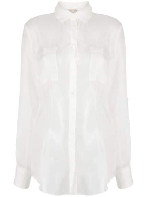 Blanca Vita camisa de seda Capparis 