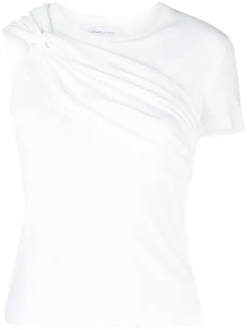 Blumarine twist-detail cotton T-shirt