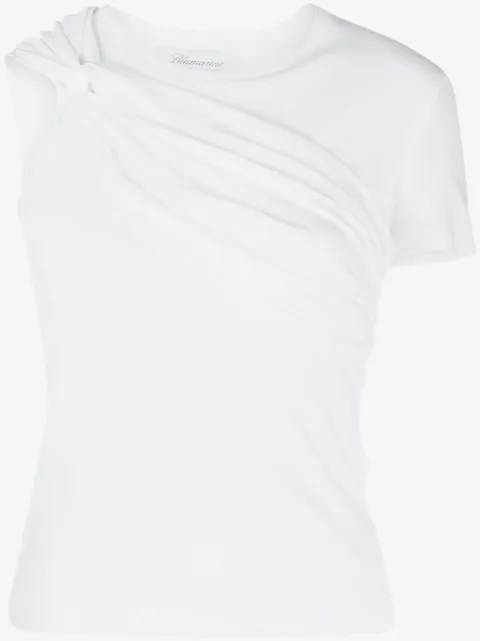 Blumarine twist-detail cotton T-shirt
