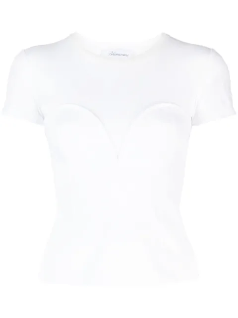 Blumarine embossed-detailing cotton T-shirt