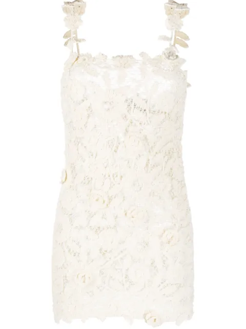 Blumarine floral crochet-knit dress