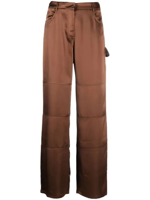 Blanca Vita straight-leg satin trousers 