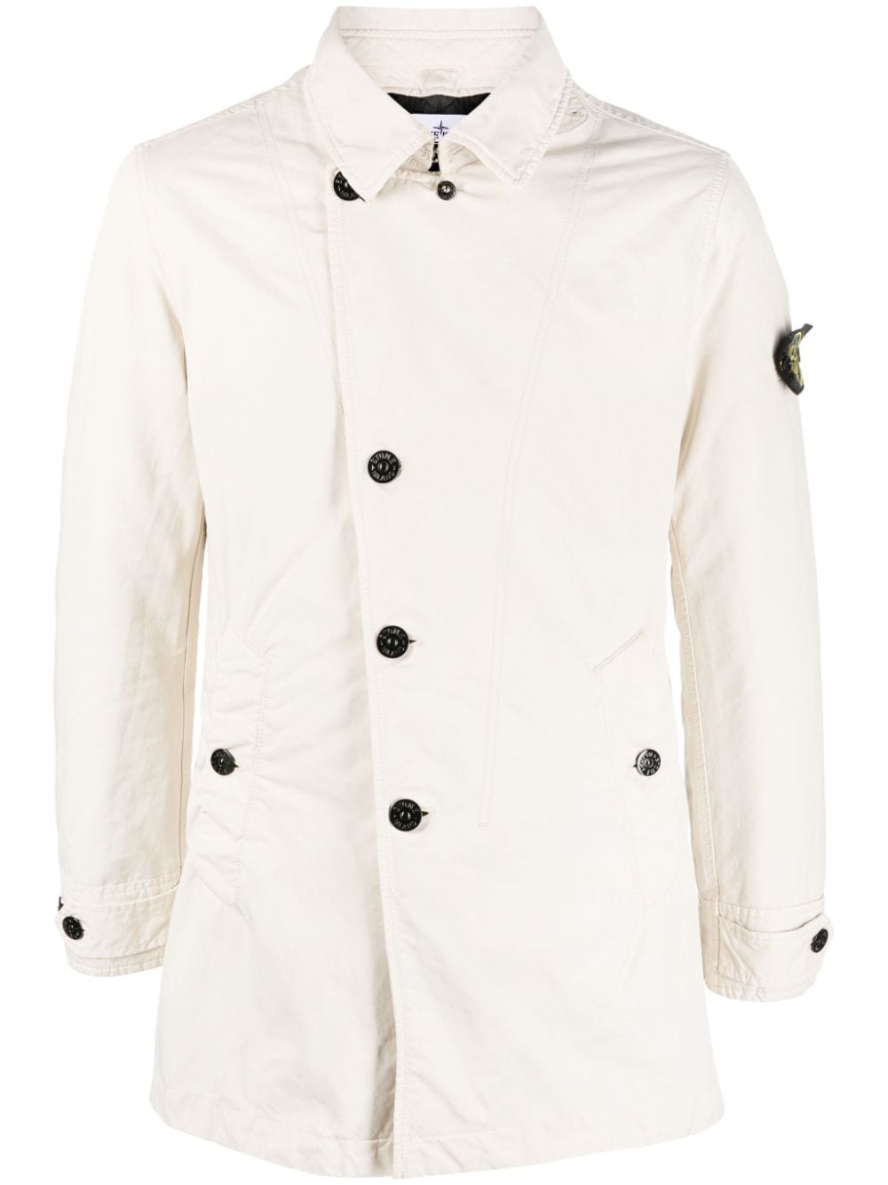 Stone island outlet coat white