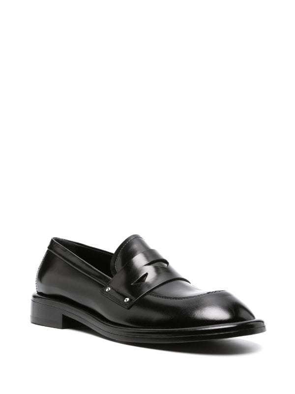 AGL round neck Leather Loafers Farfetch