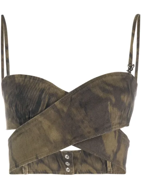 Blumarine haut court à motif tie dye