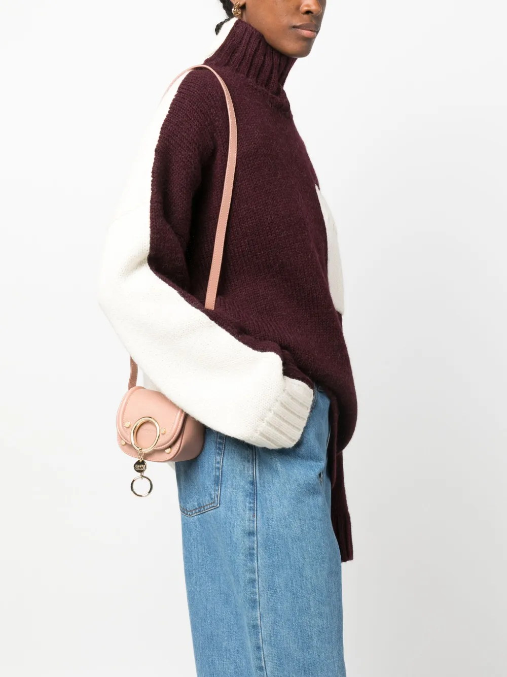 See by Chloé mini Mara leather shoulder bag - Roze