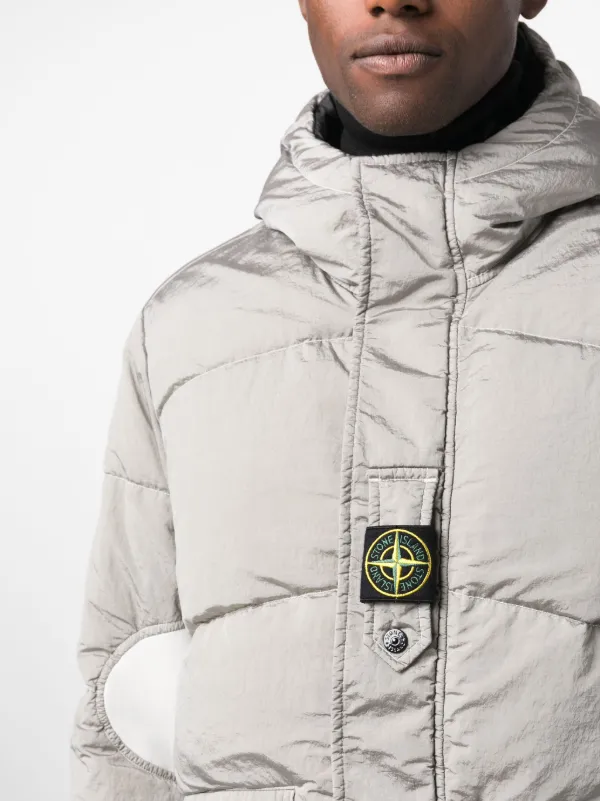 Stone Island Compass-motif Down Puffer Jacket - Farfetch