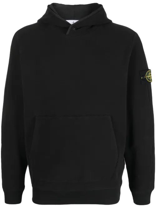 Hoodie en coton à patch Compass - Stone Island - Modalova