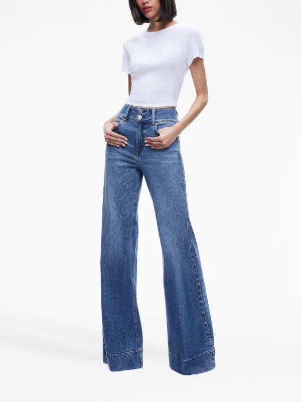 Alice and olivia 2025 wide leg jeans